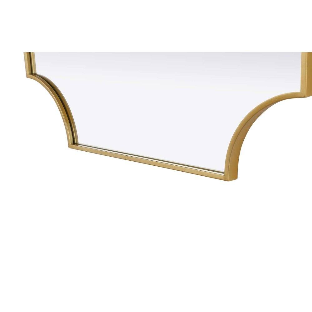 Alt View 4. Elegant Kitchen and Bath - Notched Metal Mirror 30x42 inch in Brass - Brass.