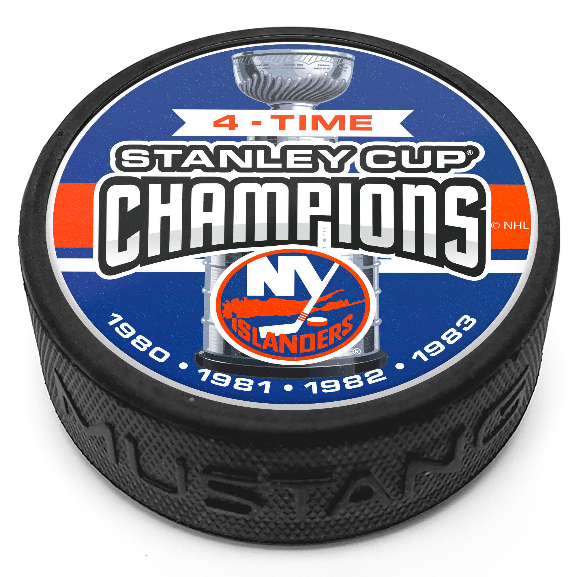 Mustang Drinkware - New York Islanders Four-Time Stanely Cup Champions Puck - Multicolor