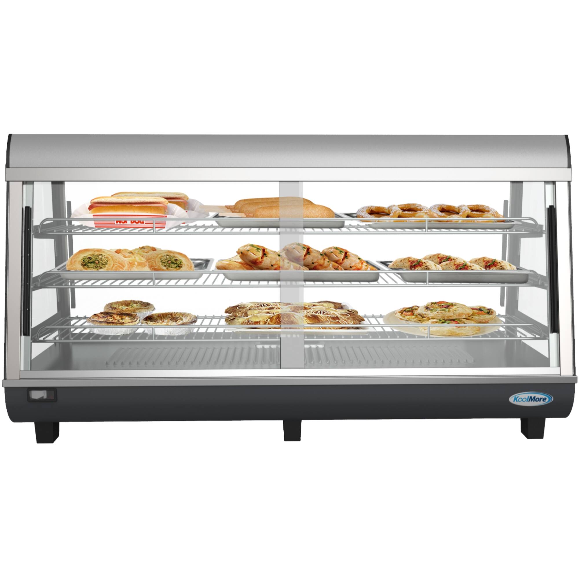 Koolmore - 48 in. Glass Countertop Display Warmer, 6.5 cu. ft. HDC-6C - Black