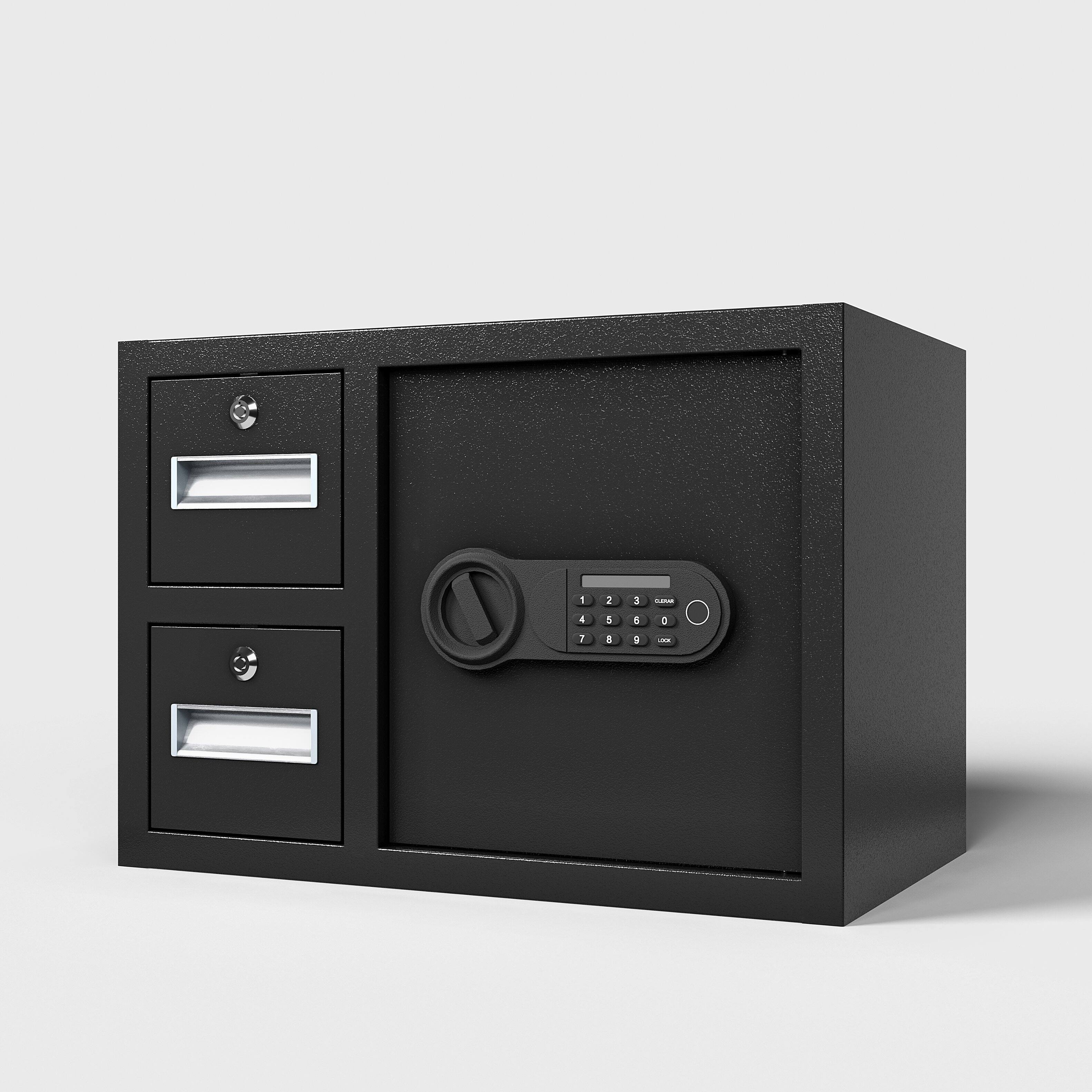 Alt View 1. GOODSILO - Steel Security Safe & Lock Box - Electronic Keypad - Secure Cash, Jewelry, Documents - 1.85 Cubic Feet - Black.