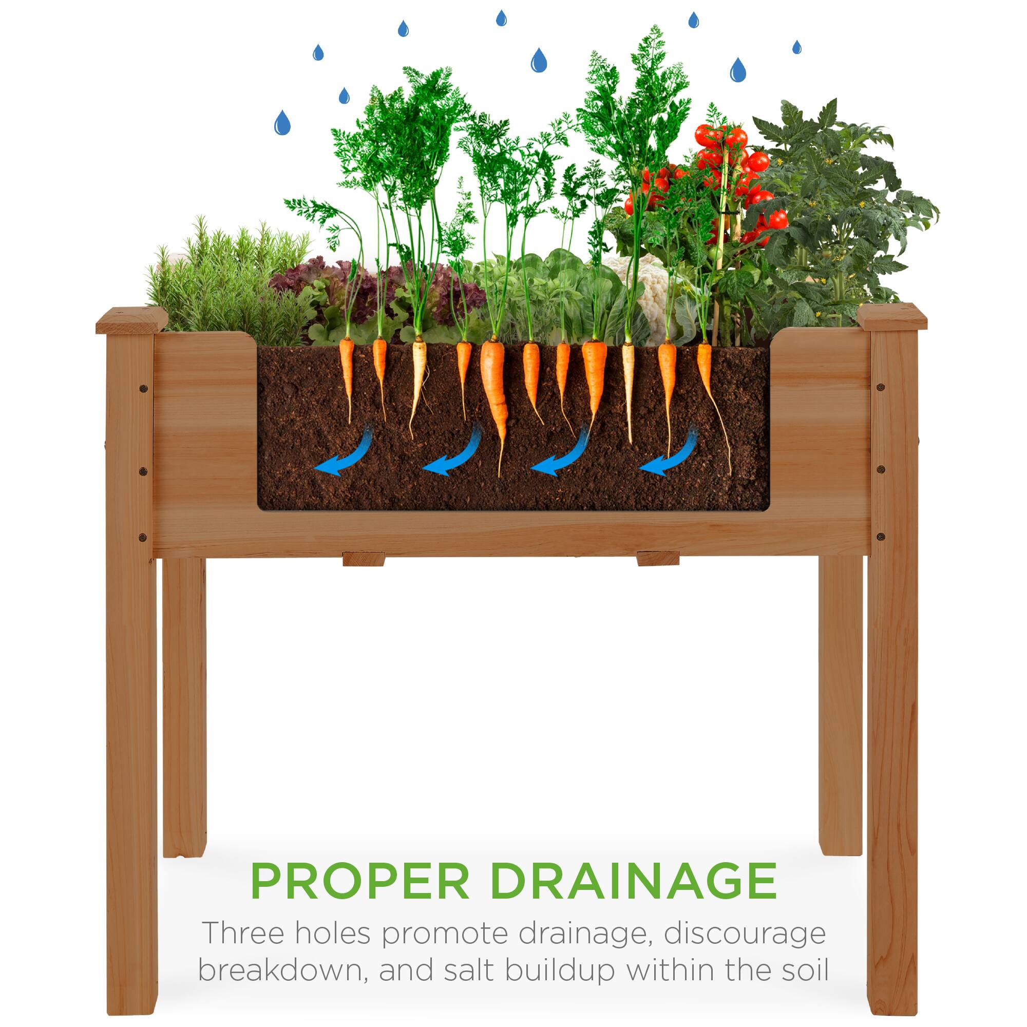 PROPER DRAINAGE

Three holes promote drainage, discourage breakdown, and salt buildup within the soil