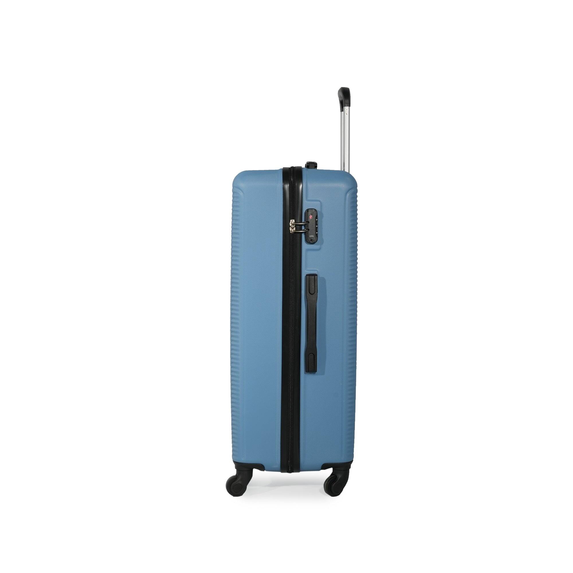 Alt View 7. BreeBe - 3-Piece Luggage Set ABS Lightweight & Durable Suitcase with Spinner Wheels, TSA Lock, (20/24/28), Light Blue - Light Blue.