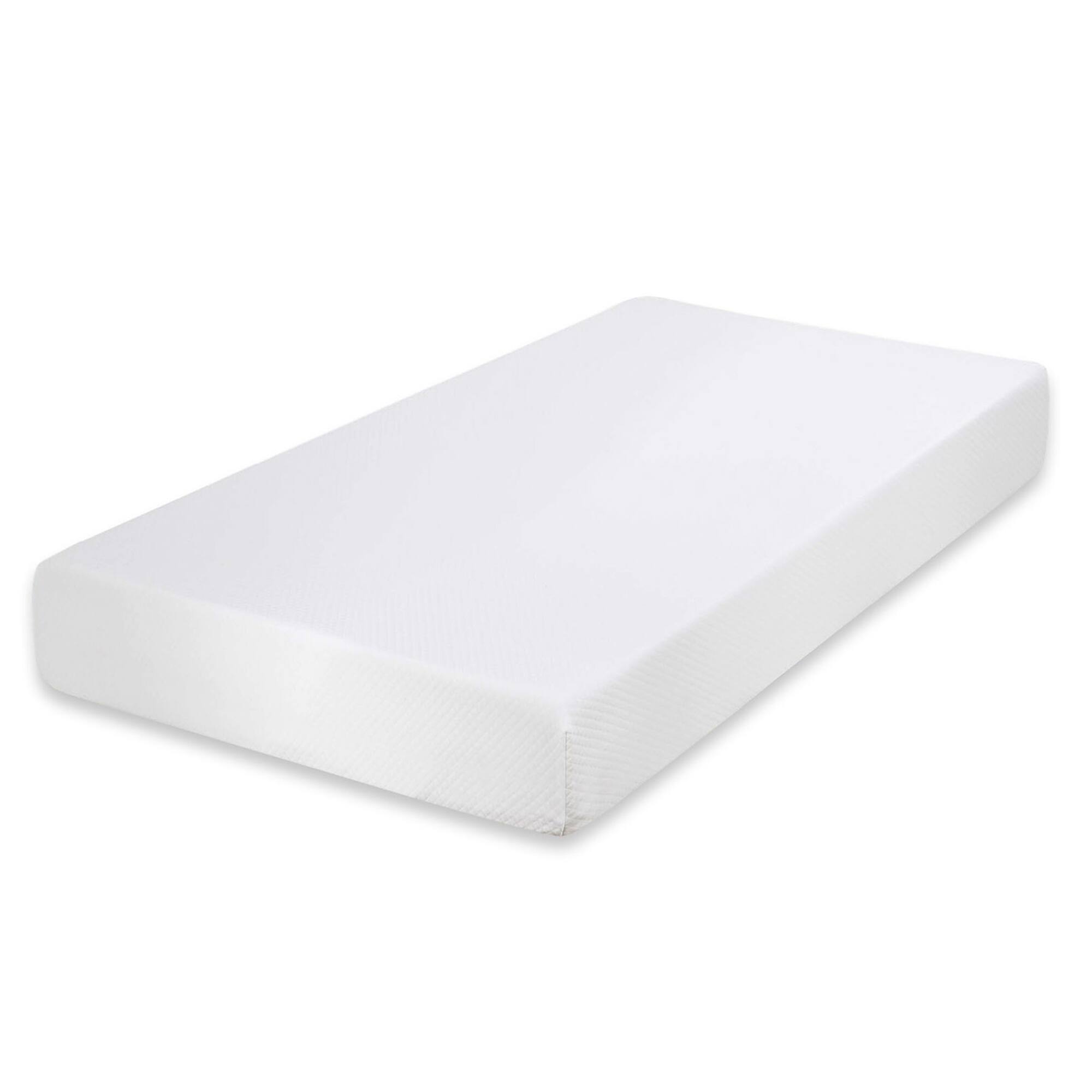 Left. Vaczon - 12" Twin Gel-Infused Memory Foam Mattress, Medium-Firm Support, Breathable Cool Sleep Roll-in-a-Box - White.