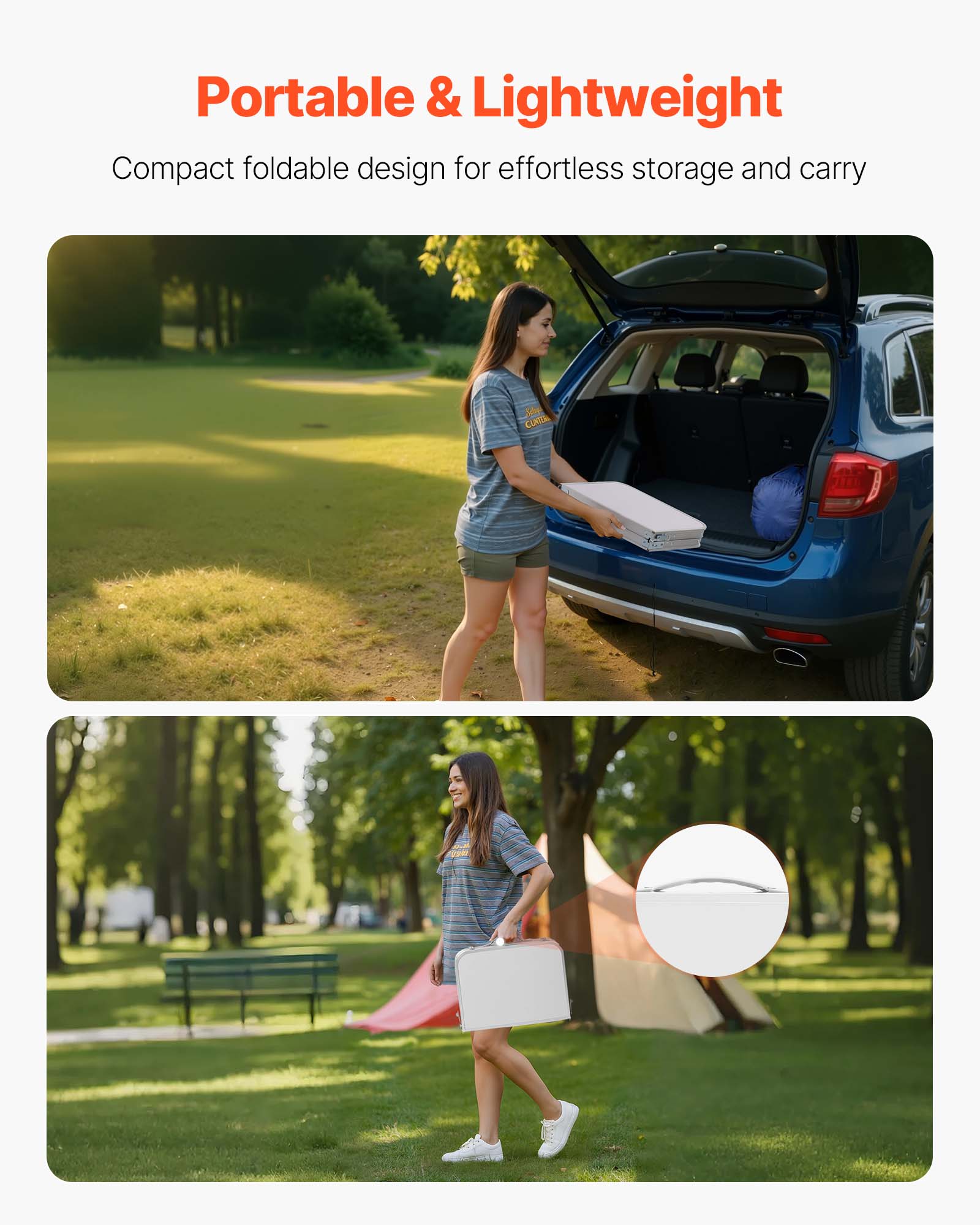 Portable & Lightweight  
Compact foldable design for effortless storage and carry