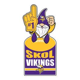 Evergreen Enterprises - Minnesota Vikings 30" Metal Gnome 3-in-1 Outdoor Yard Sign - Multicolor