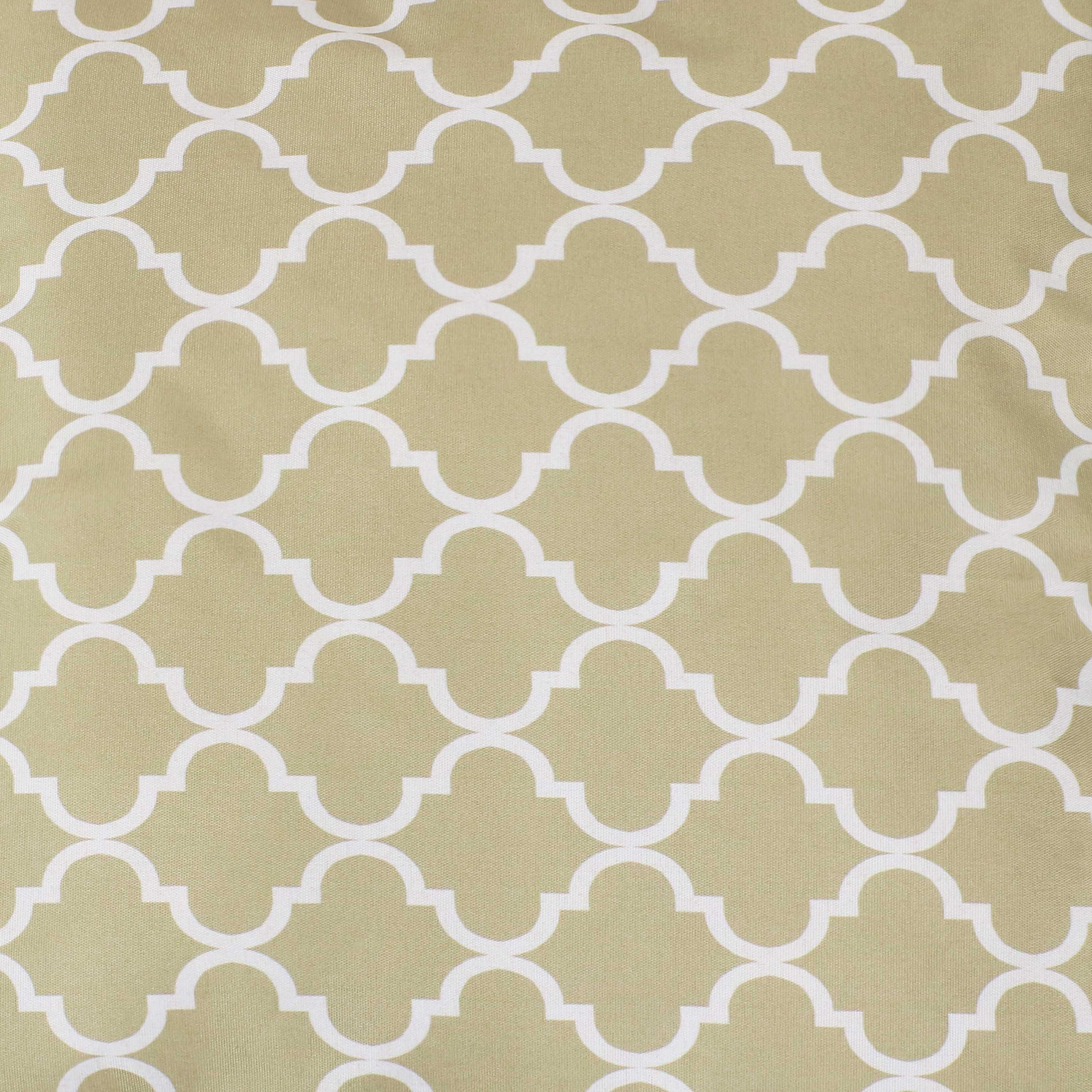 Alt View 4. Sunnydaze - Indoor and Outdoor Throw Pillow - 16 in - Tan and White Lattice.