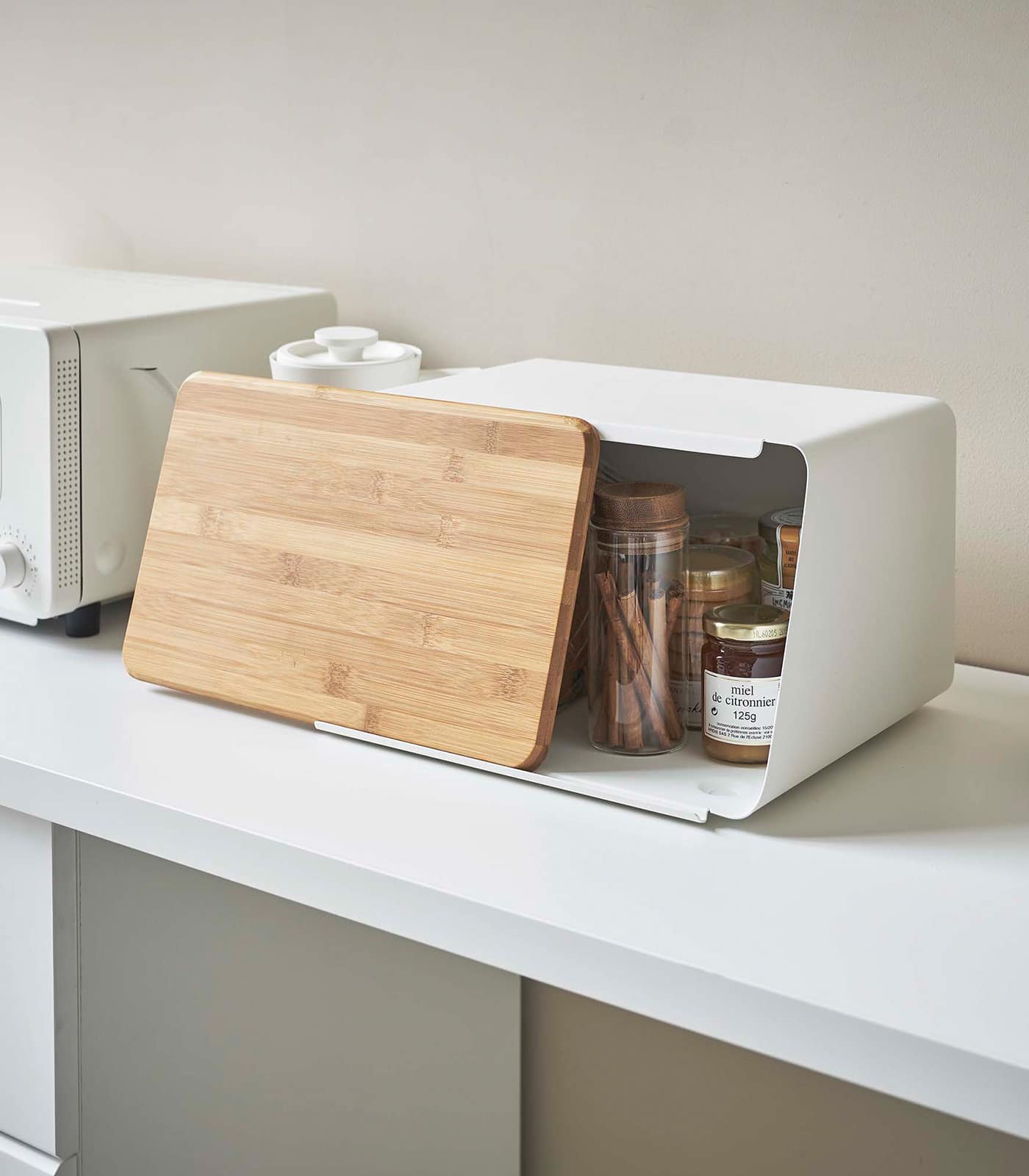 Yamazaki Home - Bread Box with Cutting Board Lid - Steel + Wood price history on PriceWatchPro