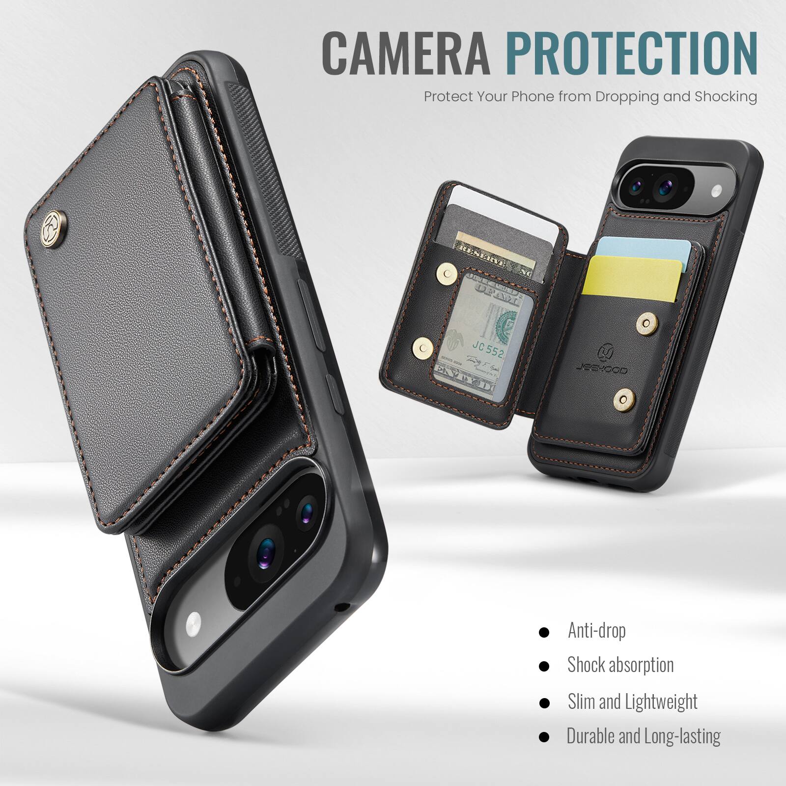 CAMERA PROTECTION  
Protect Your Phone from Dropping and Shocking  

- Anti-drop  
- Shock absorption  
- Slim and Lightweight  
- Durable and Long-lasting