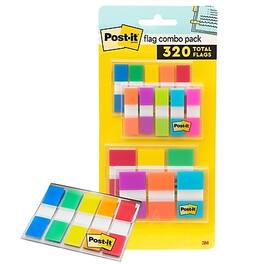 Post-it - Flags Combo Pack Colors, 320 Flags/Pack - Assorted