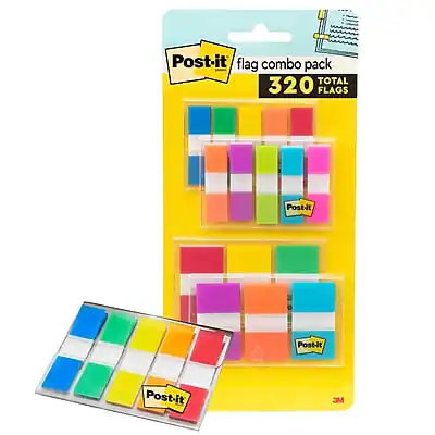 Post-it flag combo pack
TOTAL 320 FLAGS
Post-it
3M