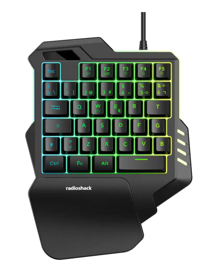 Keyboard Half Razor RadioShack Half Wired Keyboard 2607075 Black 2607075 - Best Buy