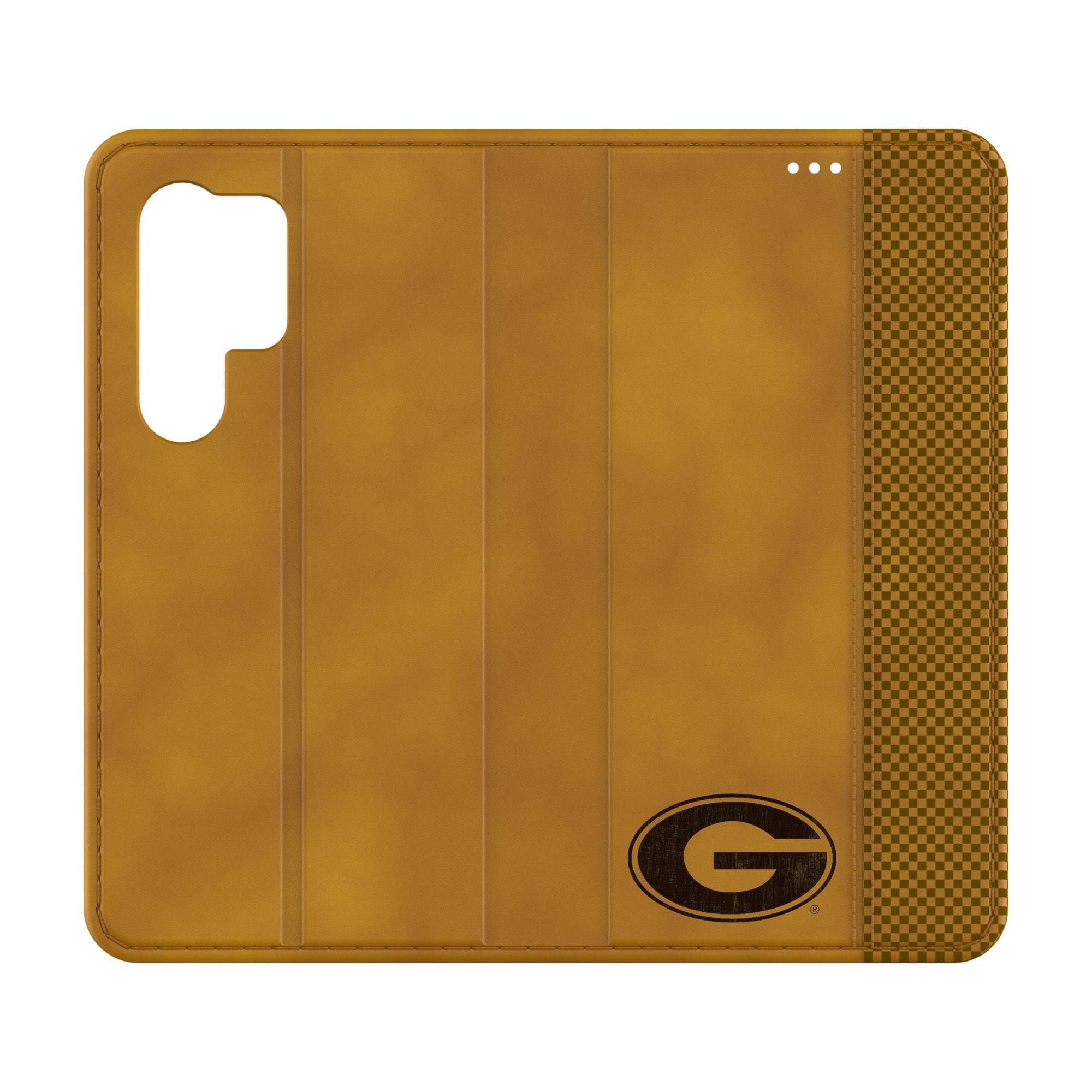 Front. Keyscaper - Georgia Bulldogs Galaxy Burn Design Folio Case - S23 - Multicolor.
