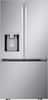 Front. LG - Counter-Depth MAX 20.2 Cu. Ft. French Door Smart Refrigerator with Dual Ice - PrintProof Stainless Steel.