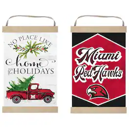 Jardine - Miami University RedHawks 12" x 20" Reversible Banner Sign - White