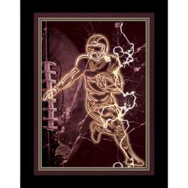 Fan Creations - Texas State Bobcats 12'' x 16'' Framed Neon Player Print - Black