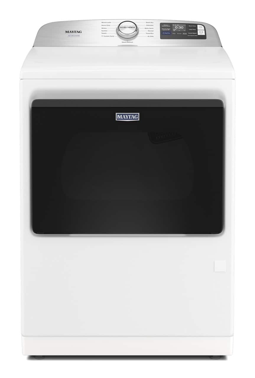 Maytag - 7.4 Cu Ft. Smart Electric Dryer with Pet Pro Option and Extra Power - White