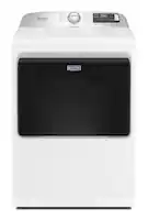 Maytag - 7.4 Cu Ft. Smart Electric Dryer with Pet Pro Option and Extra Power - White - Front_Zoom