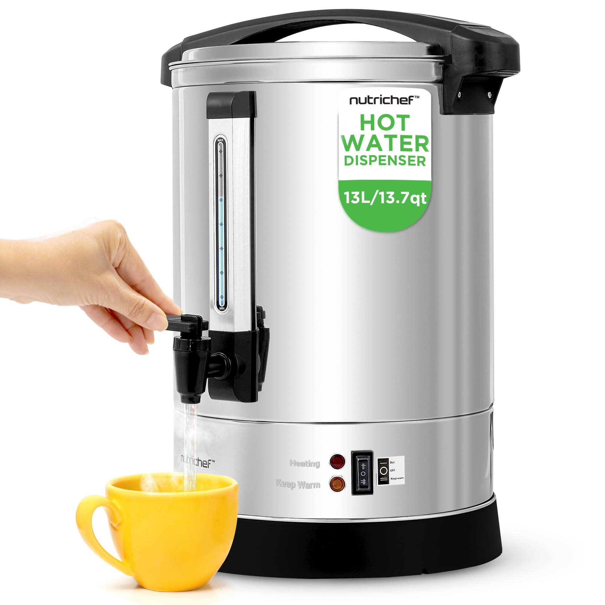 nutrichef HOT WATER DISPENSER 13L/13.7qt nu.trichef Heating Keep Warm
