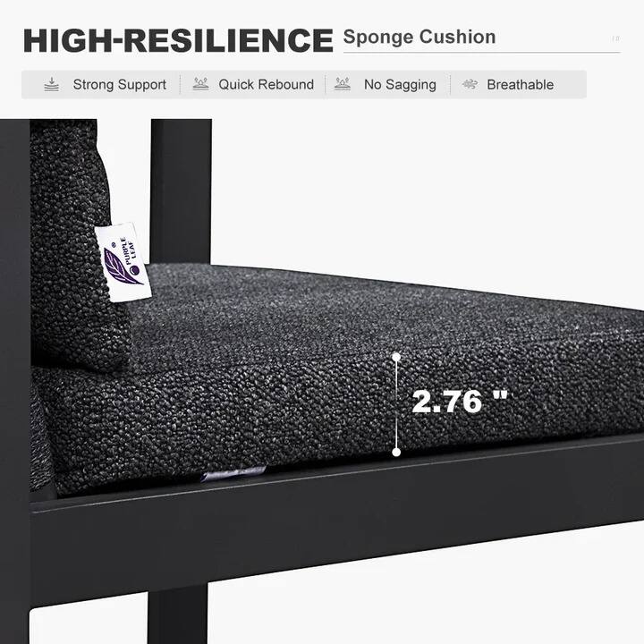 HIGH-RESILIENCE Sponge Cushion  
Strong Support  
Quick Rebound  
No Sagging  
Breathable  

PURPLE LEAF  

2.76"