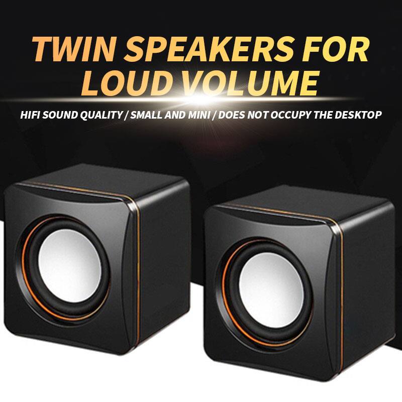 TWIN SPEAKERS FOR LOUD VOLUME  
HIFI SOUND QUALITY / SMALL AND MINI / DOES NOT OCCUPY THE DESKTOP