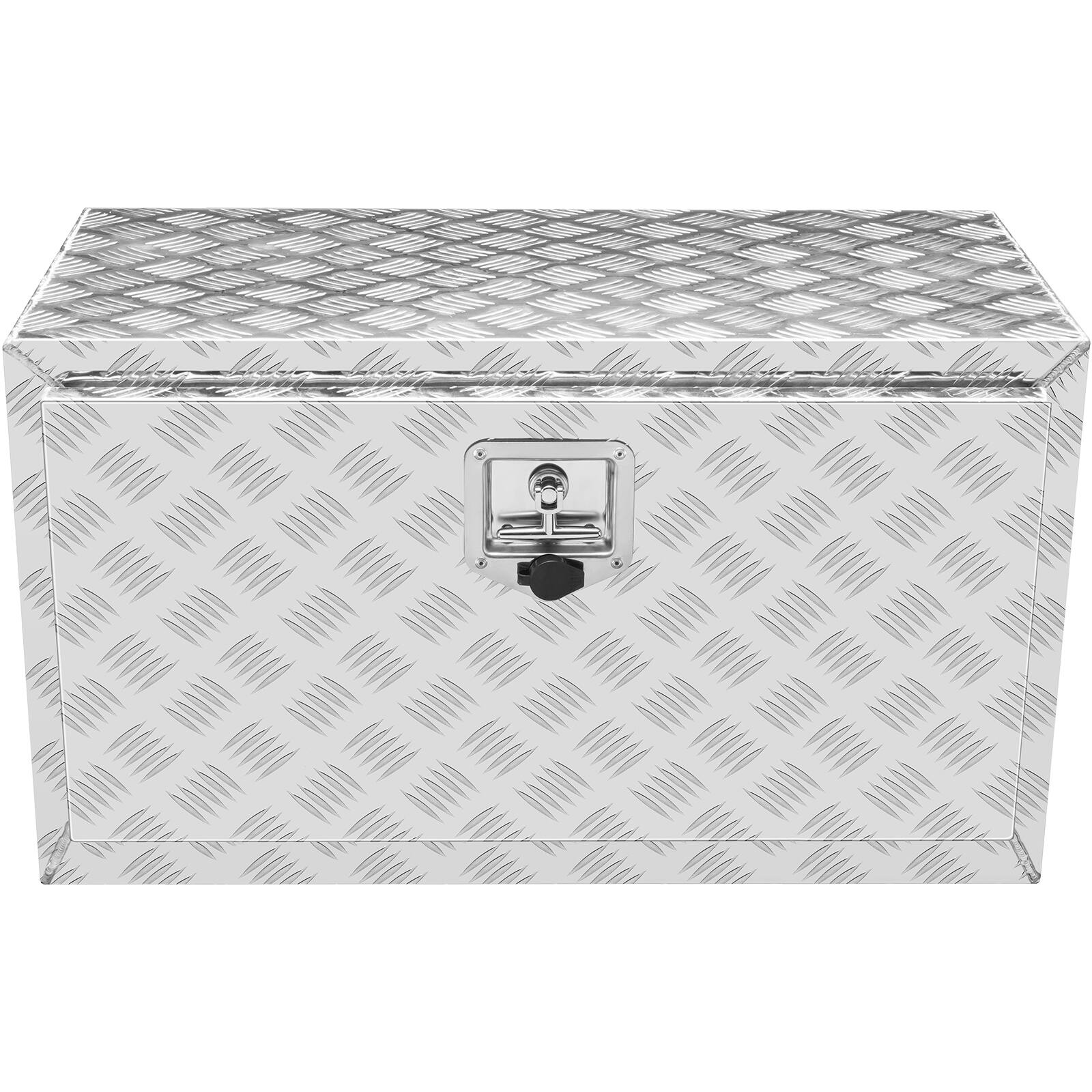 Alt View 5. VEVOR - Underbody Truck Box, 30"×17"×18" Pickup Storage Box, Heavy Duty Aluminum Diamond Plate Tool Box with Lock and Keys - Silver.