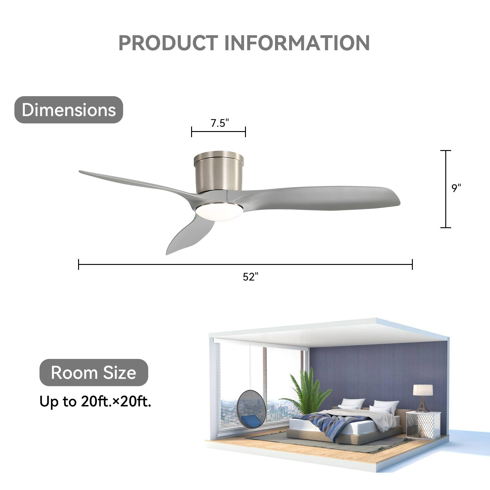PRODUCT INFORMATION

Dimensions
7.5" x 9" x 52"

Room Size
Up to 20ft. x 20ft.
