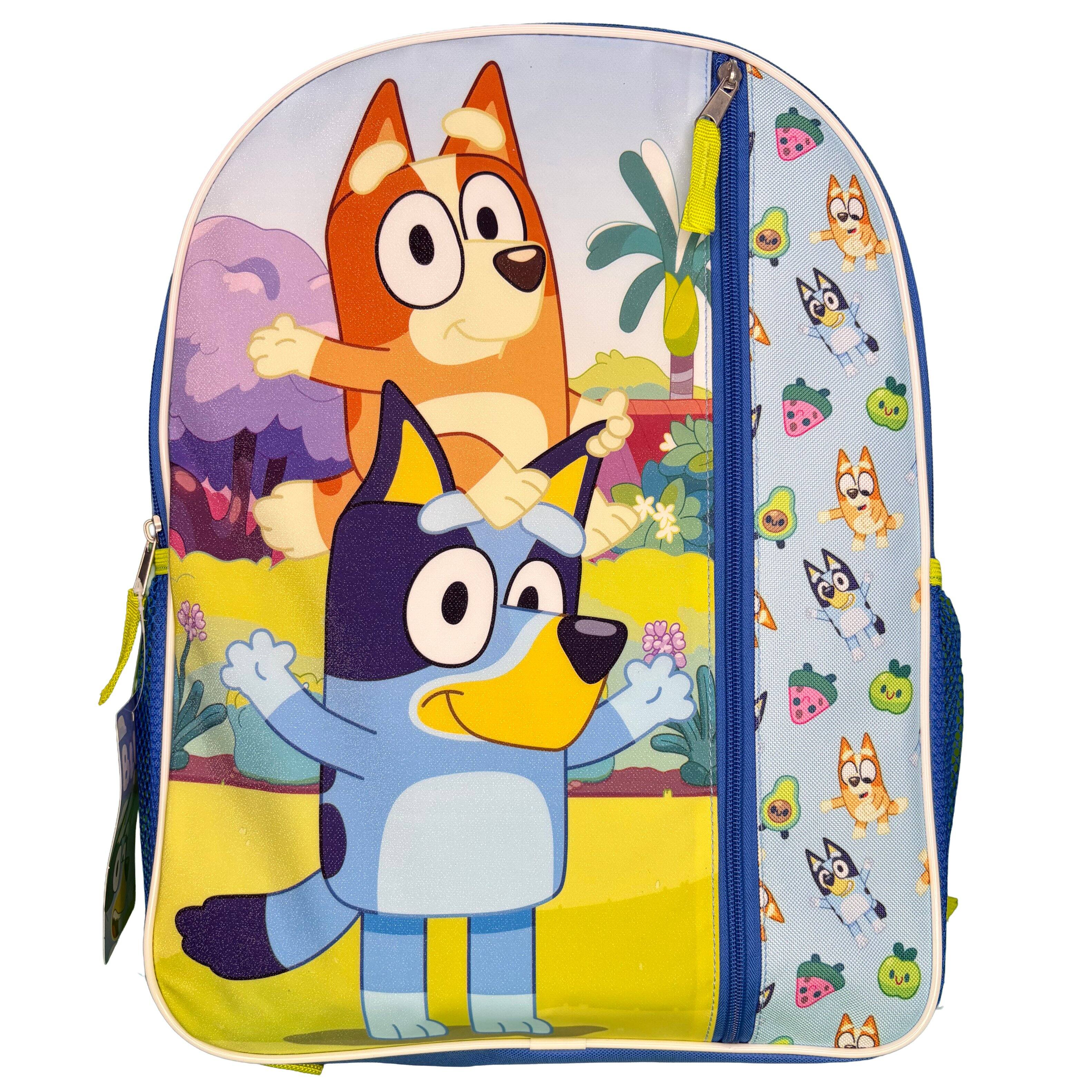 Alt View 1. Disney - Bluey piggybacking Bingo Nylon Blue Kids 16" School Backpack for Girls and Boys ages 3+ - Assorted Pre-Pack.