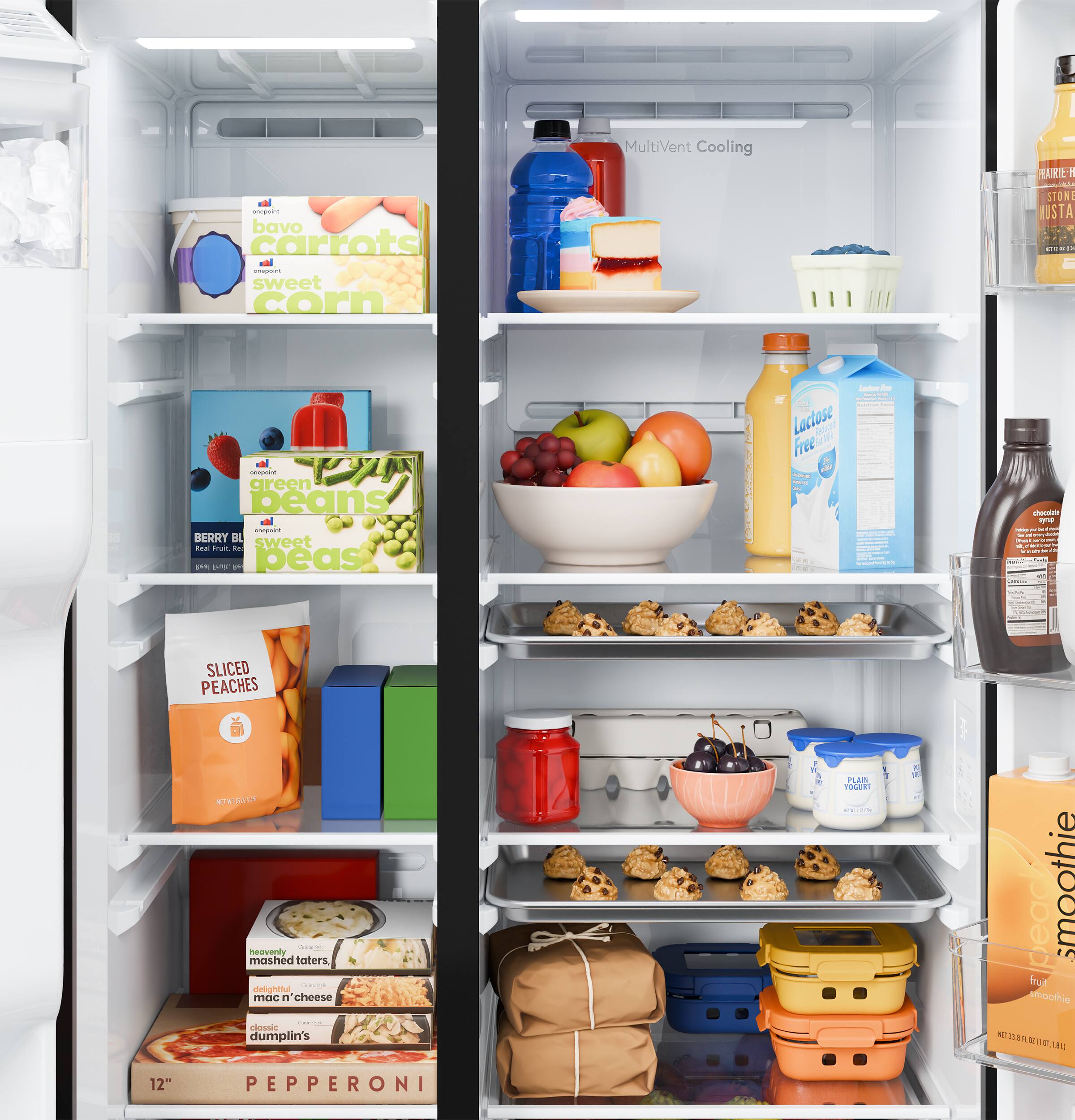 - bavo carrots
- sweet corn
- green beans
- BERRY BLEND sweet peas
- Lactose Free
- SLICED PEACHES
- heavenly mashed taters delight
- mac n cheese
- classic dumplin's
- PEPPERONI
- smoothie