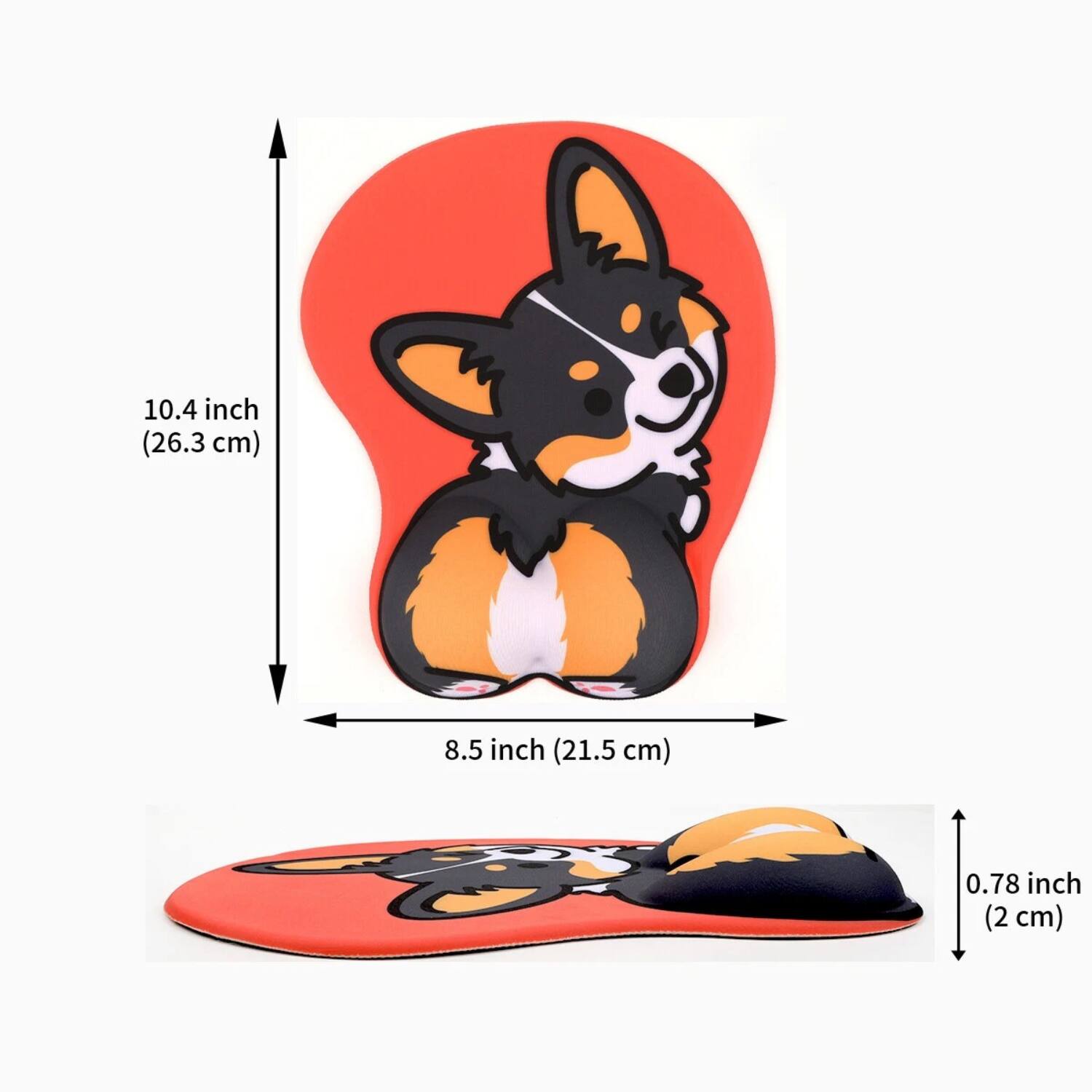 10.4 inch (26.3 cm)  
8.5 inch (21.5 cm)  
0.78 inch (2 cm)