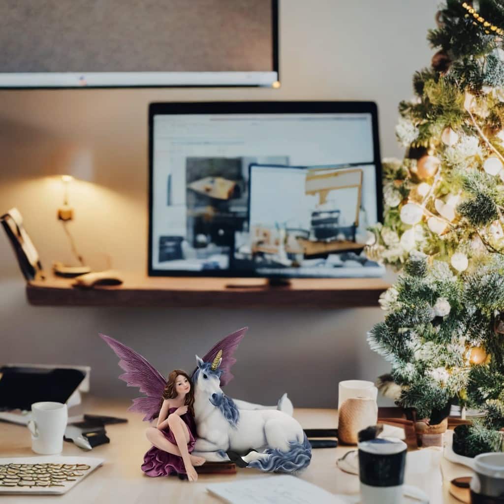 FC Design - 10.25"W Fairy with Unicorn Figurine Statue Office Desk Tabletop Home Decor Gift - Multi-Color