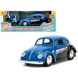 Jada - 1959 Volkswagen Beetle "Spirit3 Racing" and Boxing Gloves Accessory "Punch Buggy" Series 1/32 - Blue and Black