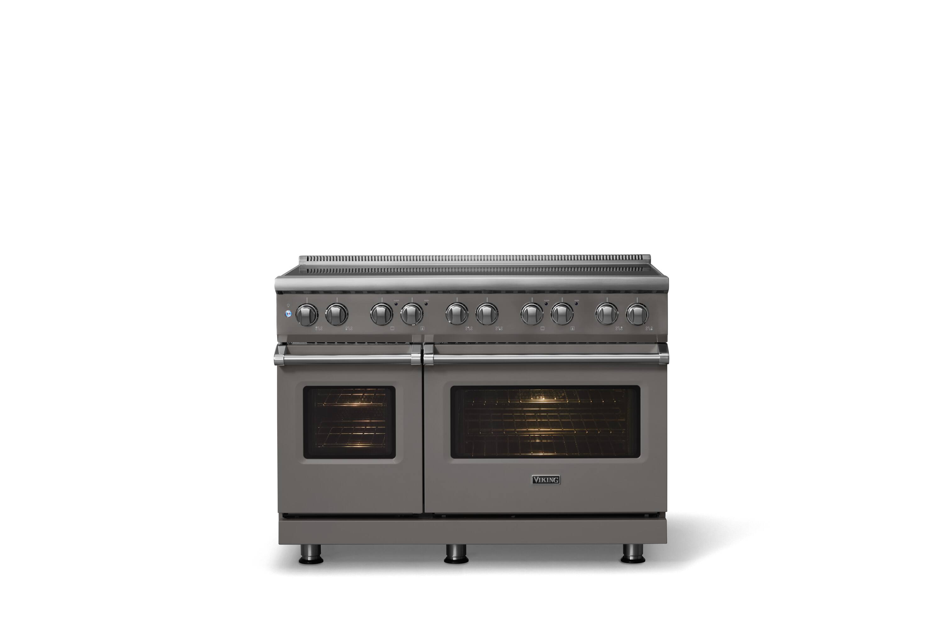 Alt View 2. Viking - 48 in. Wide 6 Elements Pro 5 Series 7.3 Cu. Ft. Freestanding 6 Element Induction Convection Range - Damascus Gray - Damascus Gray.