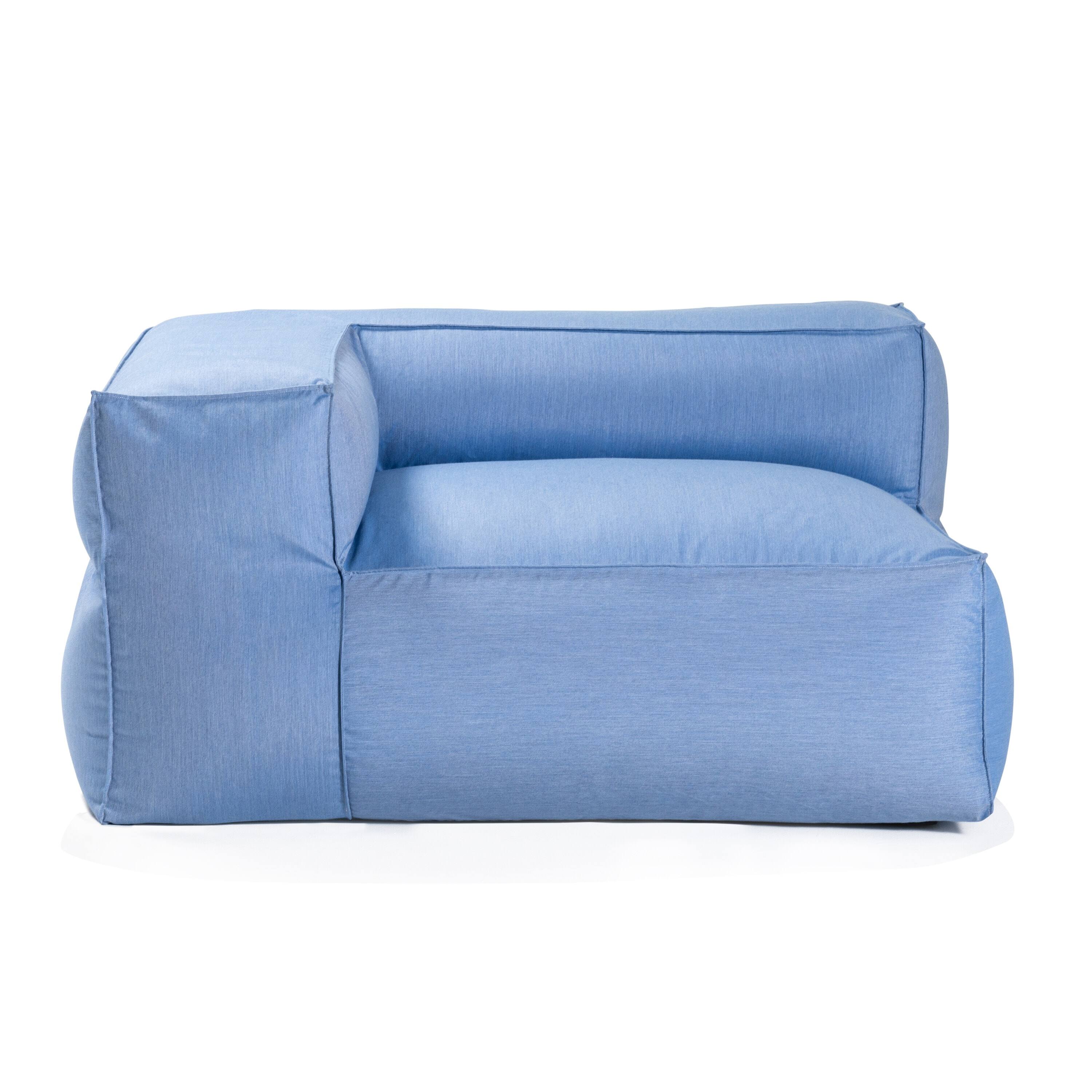 Alt View 1. Jaxx - Baya Outdoor Right Corner - Sunbrella, Ocean Blue - Ocean Blue.