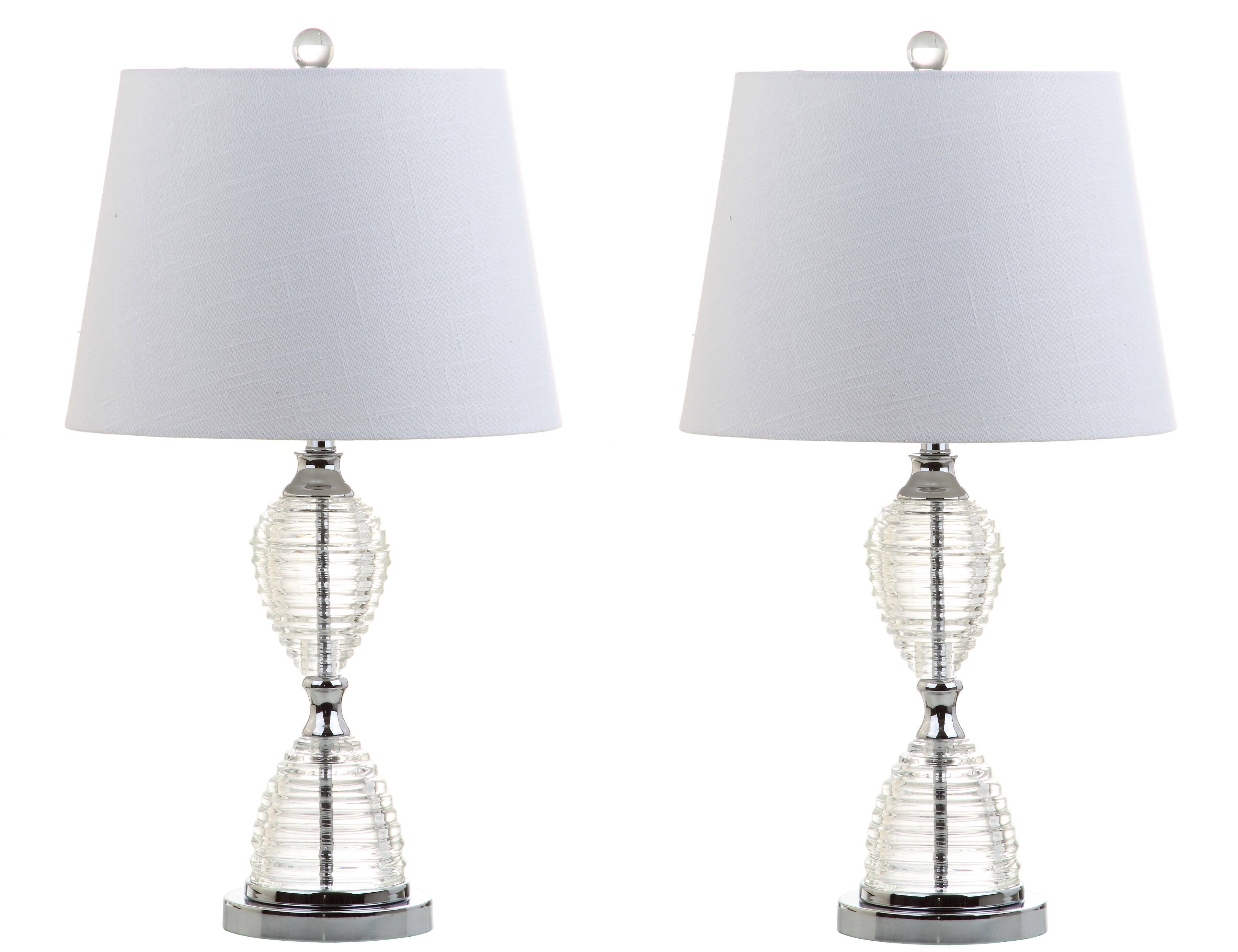 Alt View 3. Jonathan Y - Aubrey 24" Crystal LED Table Lamp, Clear (Set of 2) - Clear.