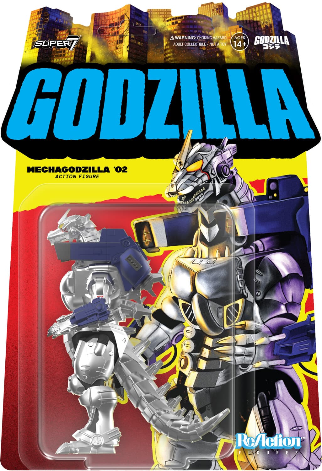 Super7 - Toho - ReAction Figures Wv10 - Mechagodzilla (2002) - COLLECTIBLES - Multicolor