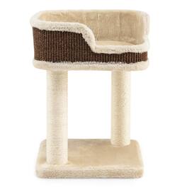 Kadyn - Cat Tower, Cat Tree for Indoor Cats, Multi-Level Cat Climbing Tree with Scratching Posts and Large Plush Perch - Beige