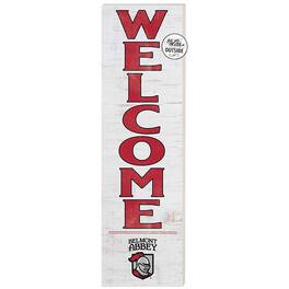 Jardine - Belmont Abbey Crusaders 10'' x 35'' Indoor/Outdoor Welcome Sign - White
