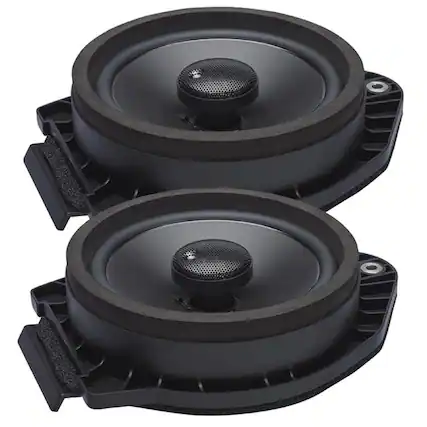 Front. Powerbass - OE Series 6.5in. 2-Way Coaxial OEM Replacement Speaker with Injection Molded PP Cone - black.