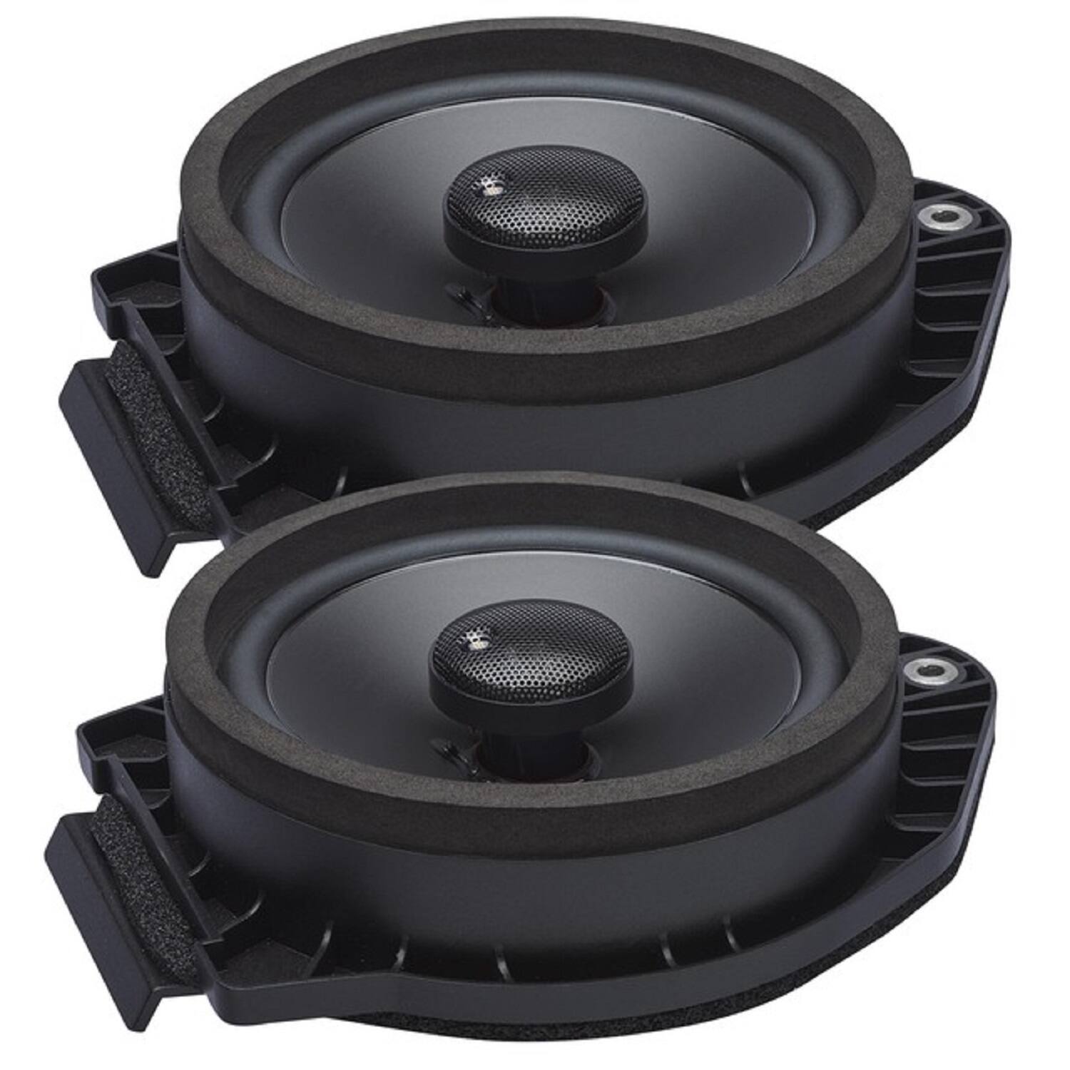 Front. Powerbass - OE Series 6.5in. 2-Way Coaxial OEM Replacement Speaker with Injection Molded PP Cone - black.