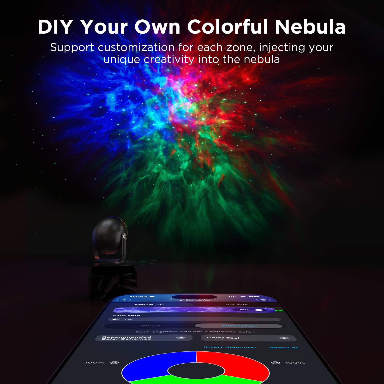 DIY Your Own Colorful Nebula  
Support customization for each zone, injecting your unique creativity into the nebula