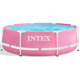 Intex - Metal Frame Pool - Pink 8'x30"