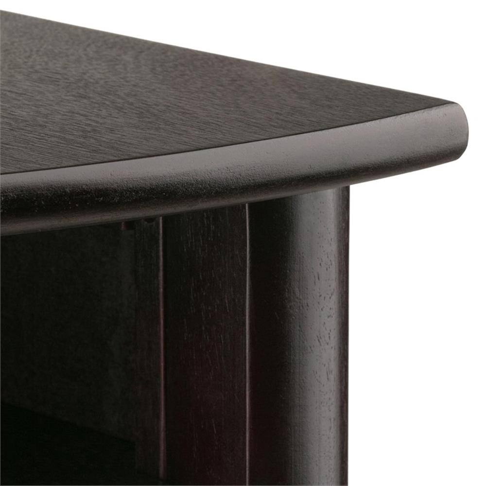 Alt View 2. Winsome Wood - Liso Corner Table, Cube Storage - Espresso.