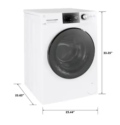 GE 2.4-cu ft High Efficiency Stackable Steam Cycle Front-Load Washer (White) ENERGY STAR