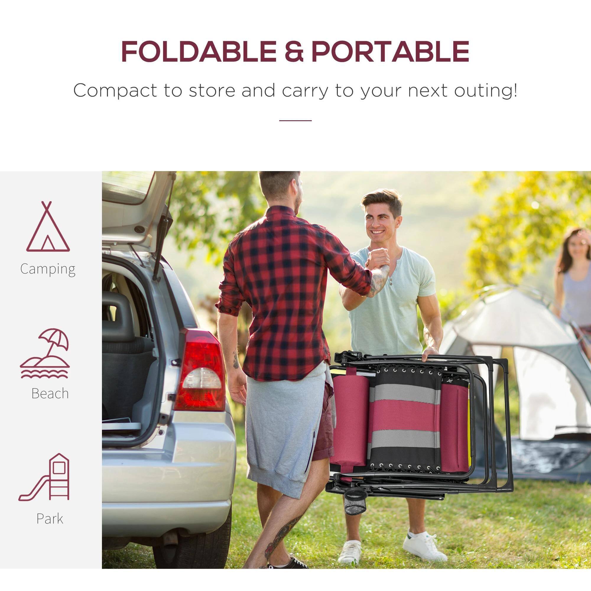 FOLDABLE & PORTABLE
Compact to store and carry to your next outing!
Camping
Beach
Park