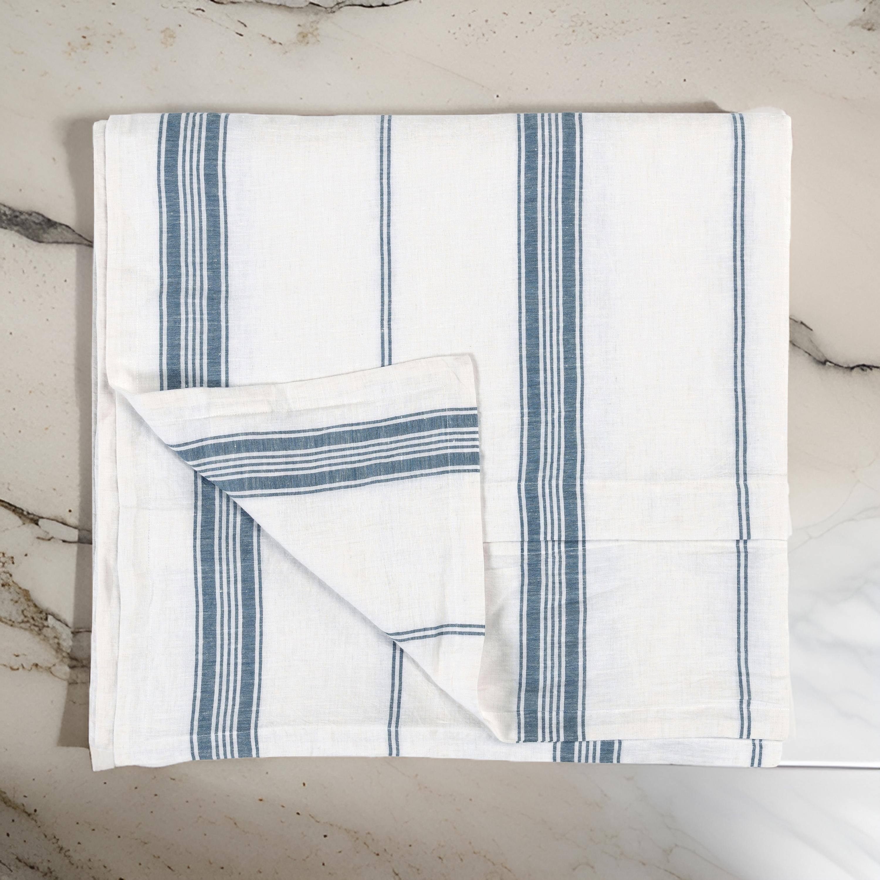 Manhattan Lane Taki Queen Size Duvet Cover, Woven and Stripes Linen ...