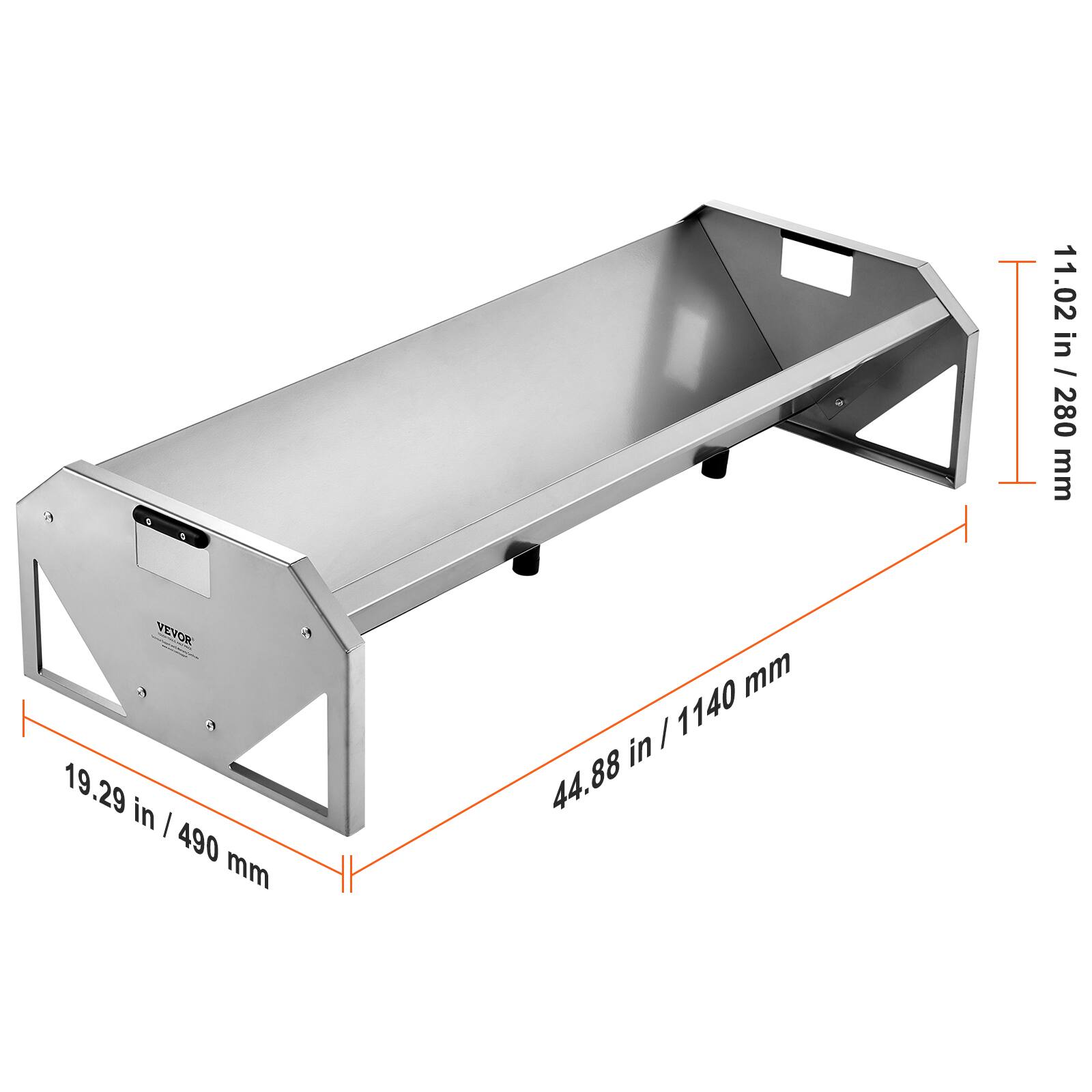 11.02 in / 280 mm  
19.29 in / 490 mm  
44.88 in / 1140 mm