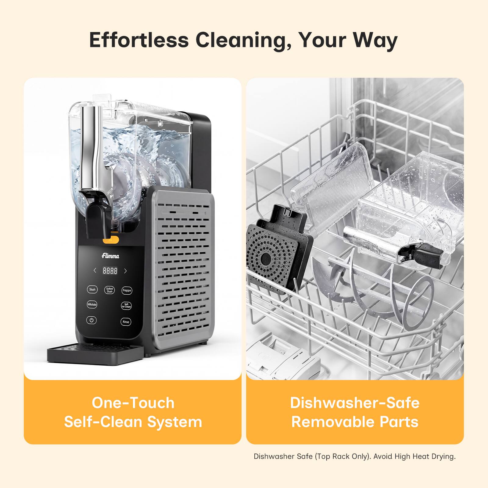 Effortless Cleaning, Your Way

Flimma 8888

- One-Touch Self-Clean System
- Dishwasher-Safe Removable Parts

Dishwasher Safe (Top Rack Only). Avoid High Heat Drying.