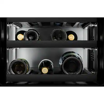 Front. JennAir - 63-Bottle Left Swing Built-In Wine Column Refrigerator - Panel Ready.