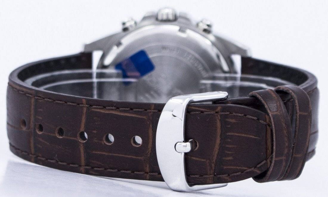 Alt View 2. Casio - Edifice Chronograph Quartz EFR-526L-7AV Men's Watch - Silver and Brown.