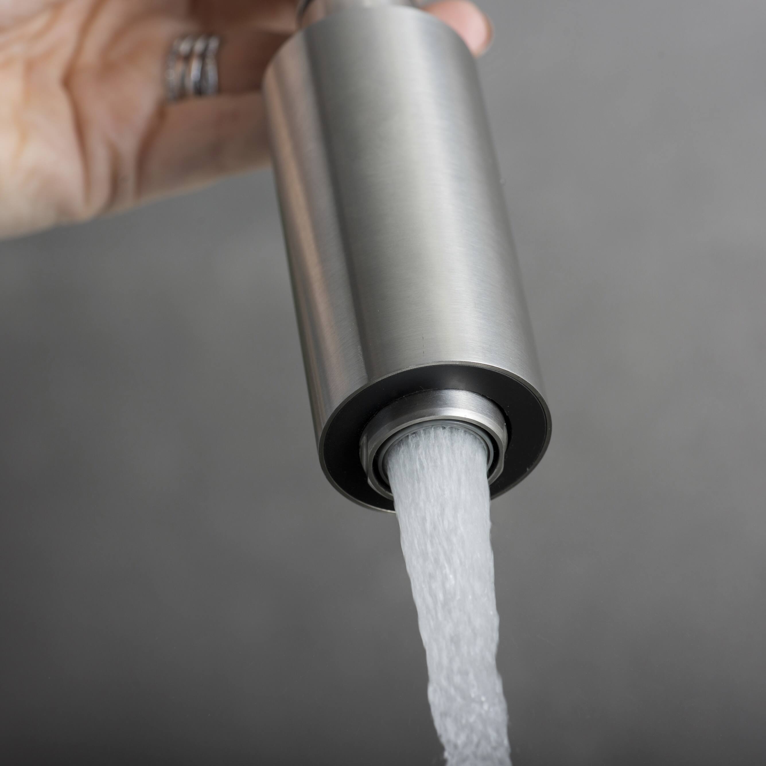 Alt View 2. Siljoy - DAX Single Handle Pull Down Kitchen Faucet Brushed Finish - Steel Gray.